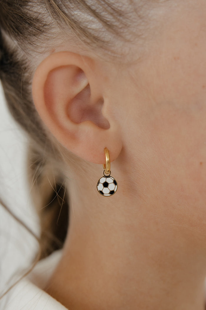 Goal Getter Enamel Hoop Charm