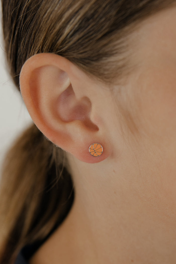 Slam Dunk Enamel Flat Back Stud