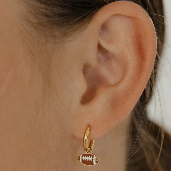 Touchdown Enamel Hoop Charm