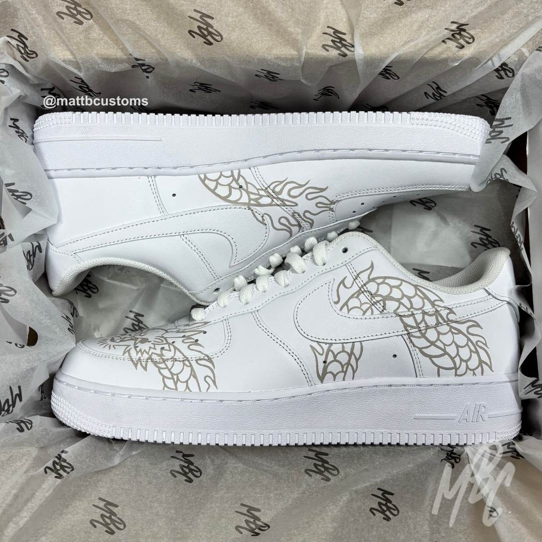 Flaming Dragon - Air Force 1 Custom | UK 9