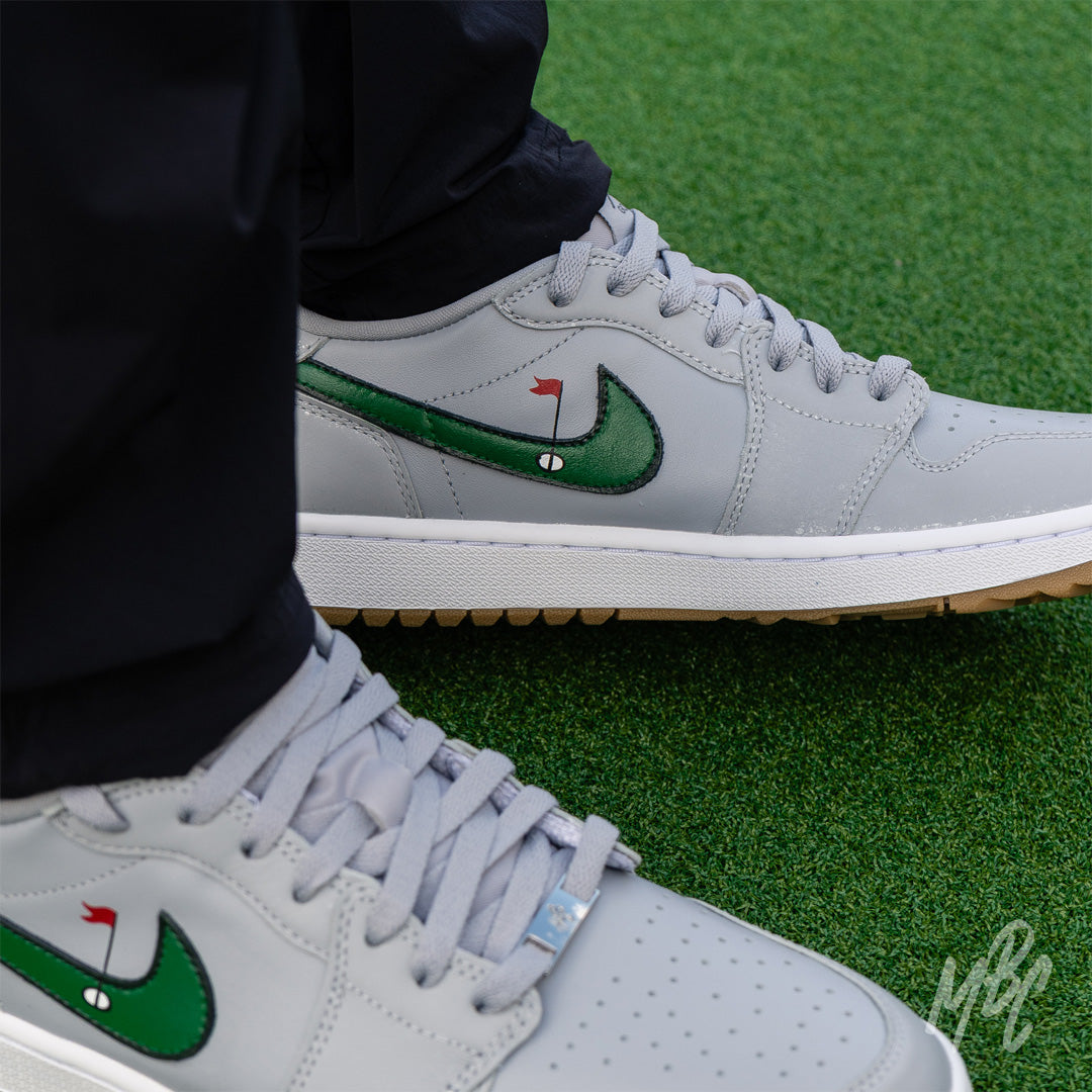 Clean on the Green - Jordan 1 Low Golf Custom