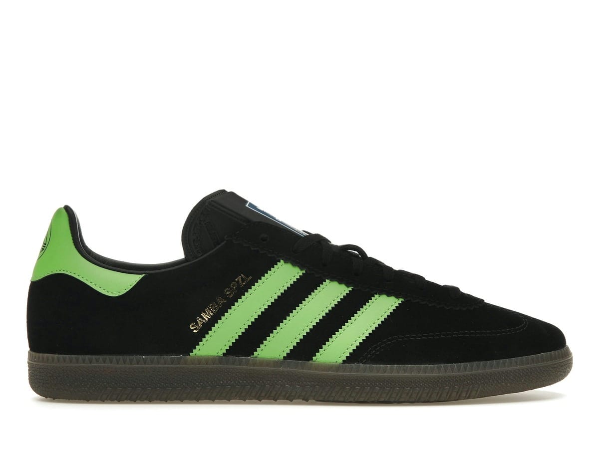 adidas Samba Deco SPZL Black Lucid Lime Sneakers IF5738