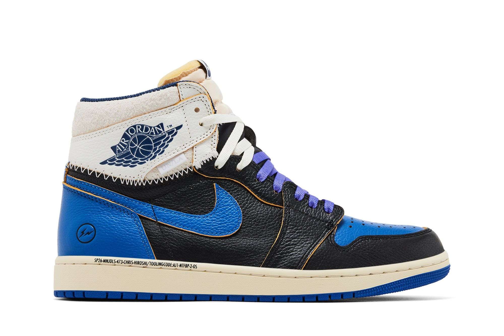 Fragment Design X Union La X Air Jordan 1 Retro High Og Sport Royal Black Navy Sport Royal Sail
