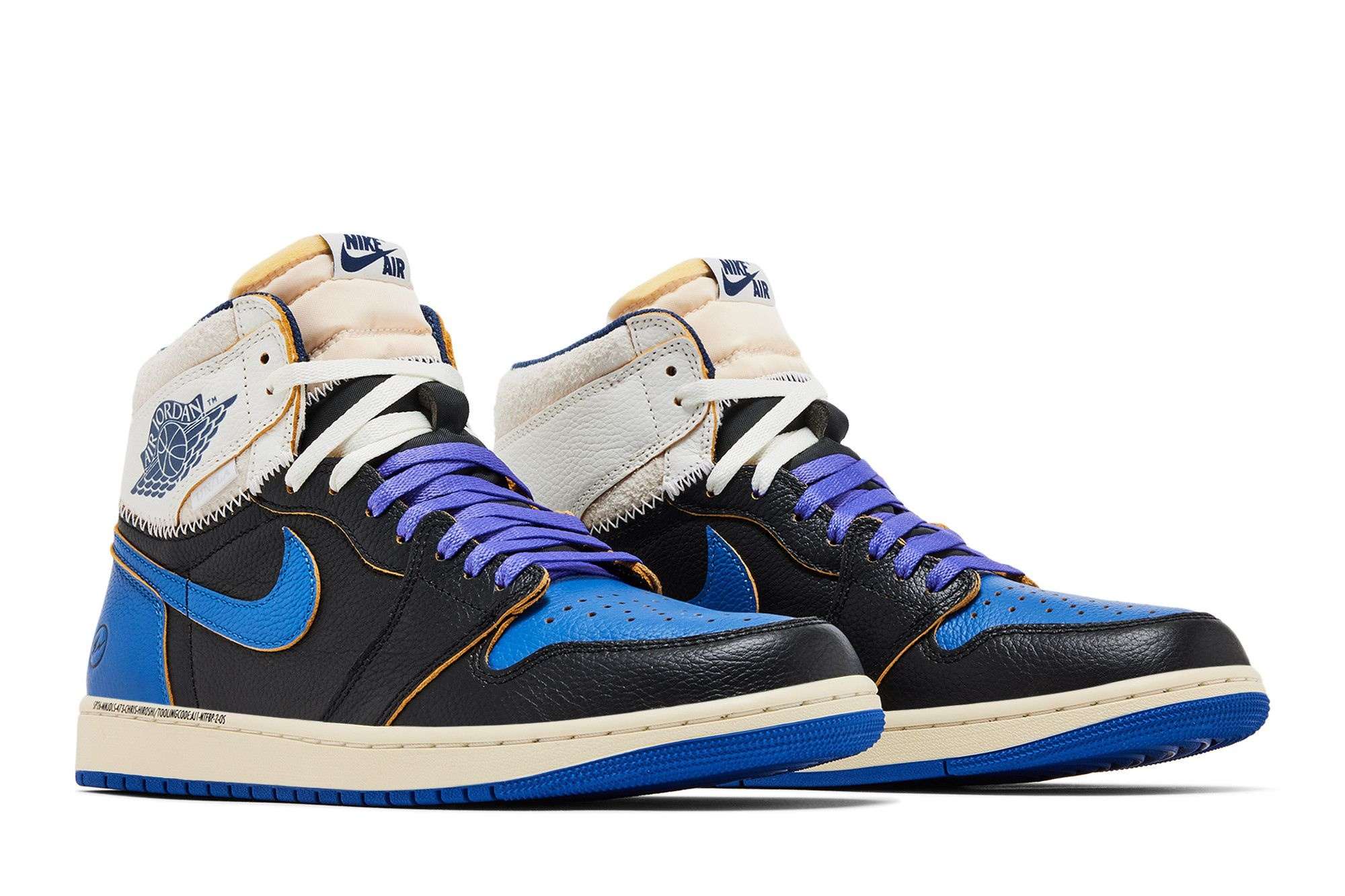 Fragment Design X Union La X Air Jordan 1 Retro High Og Sport Royal Black Navy Sport Royal Sail