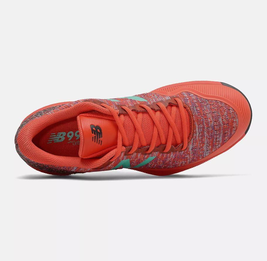 New Balance Men's FuelCell 996v4 Tennis Shoes in Ghost pepper with phantom- 2E (Wide)