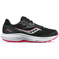 Saucony Women's Cohesion 16 Running Shoes in Black/Fuchsia (Wide)