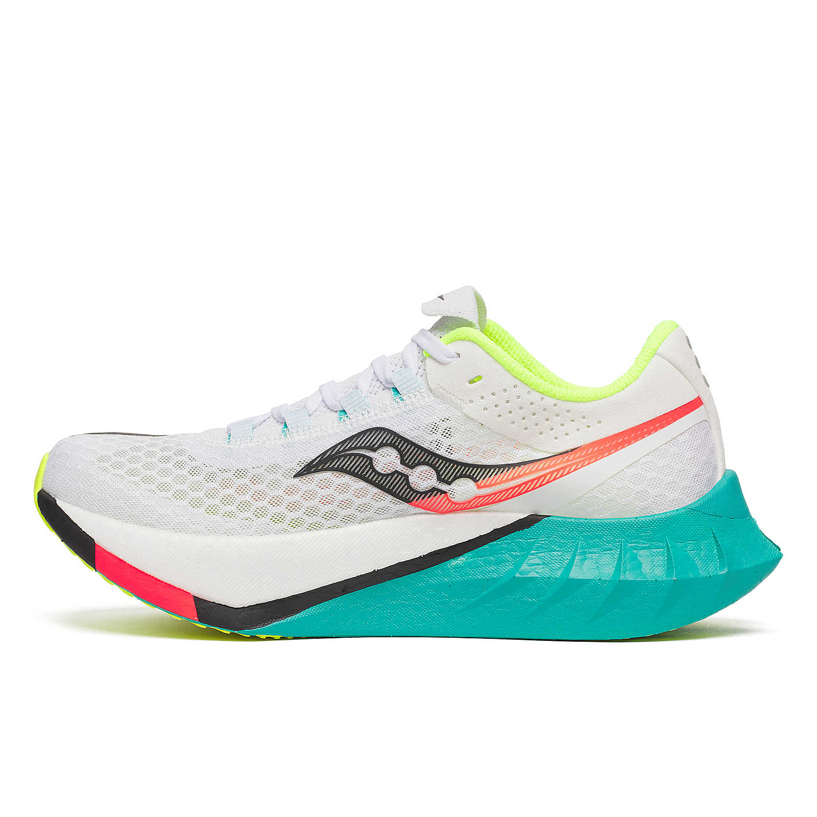 Saucony Women's Endorphin Pro 4 Running Shoes in White/Mutant