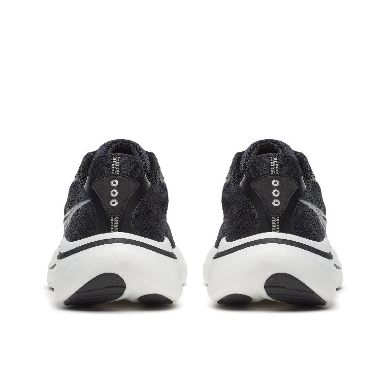 Saucony Men's Ride 19 Running Shoes in Black/Silver (Wide)