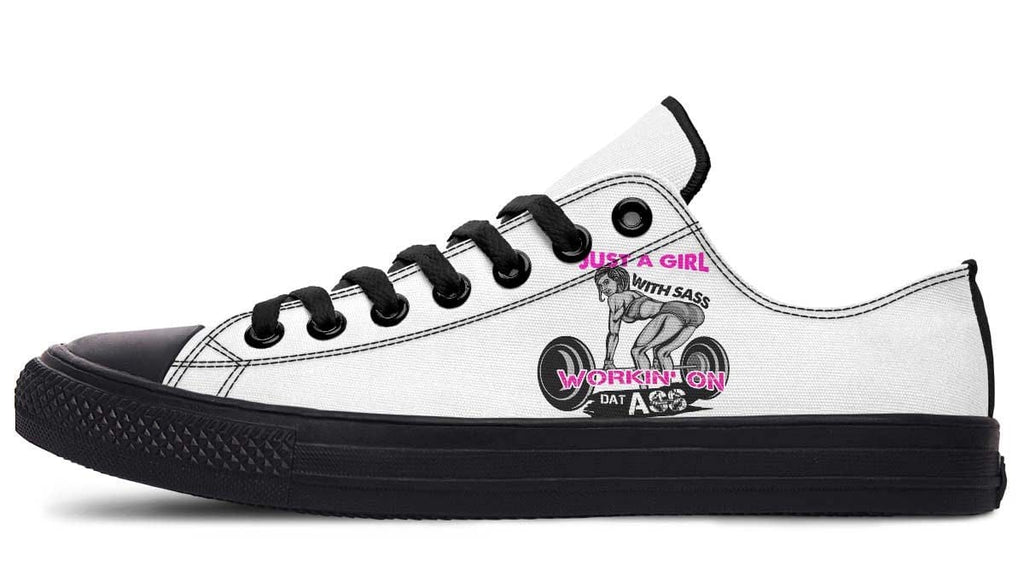 “Just a Girl” in Gym Black Lowtop Sneaker