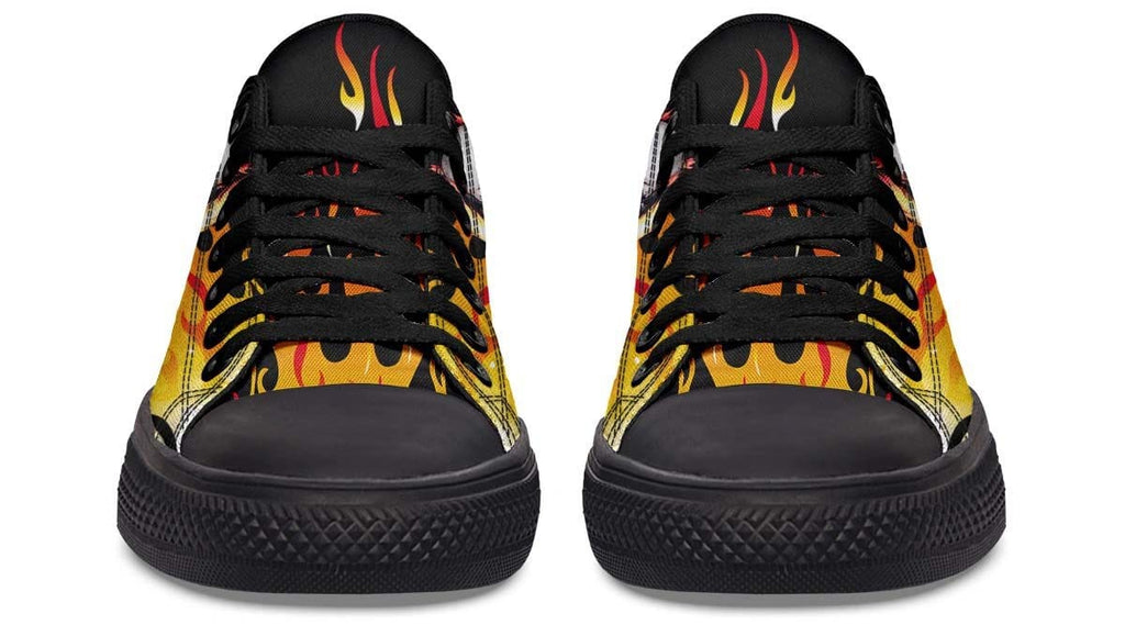Fire Skull Black Lowtop Sneaker