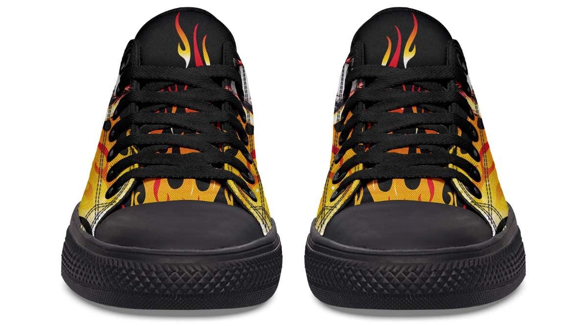 Fire Skull Black Lowtop Sneaker