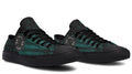 “No Pain No Gain” American Flag Green Pattern Black Lowtop Sneaker
