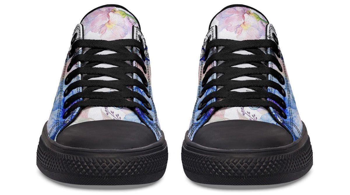 Colorful Flower with Dog pattern Lowtop Sneaker