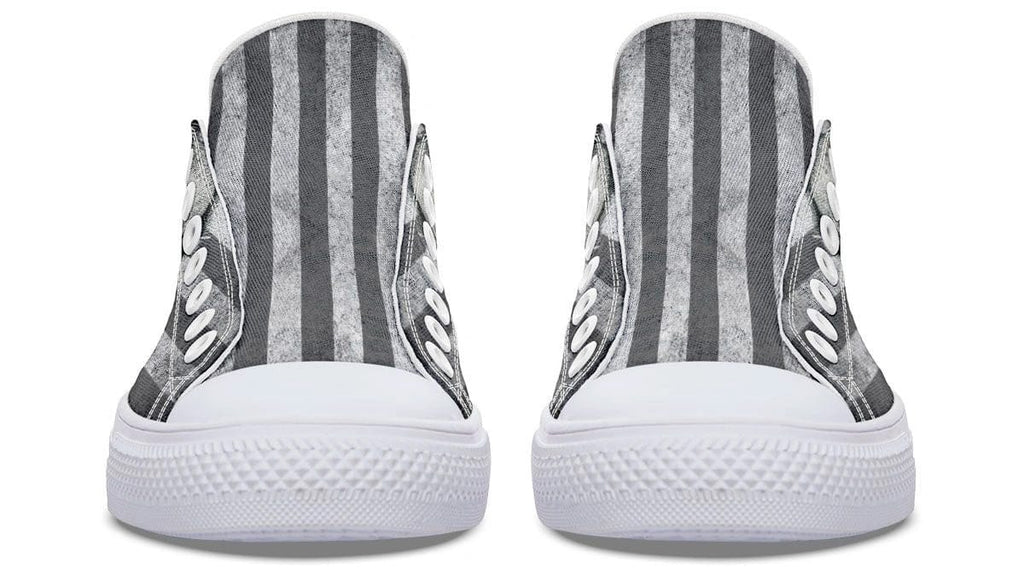 B&W American Skull White Lowtop Sneaker