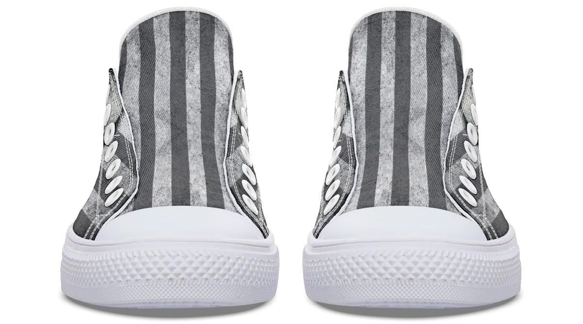 B&W American Skull White Lowtop Sneaker