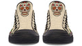 Day Of Dead Rose Pattern Black Lowtop Sneaker
