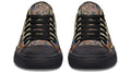 Day Of Dead Skull Pattern Black Lowtop Sneaker