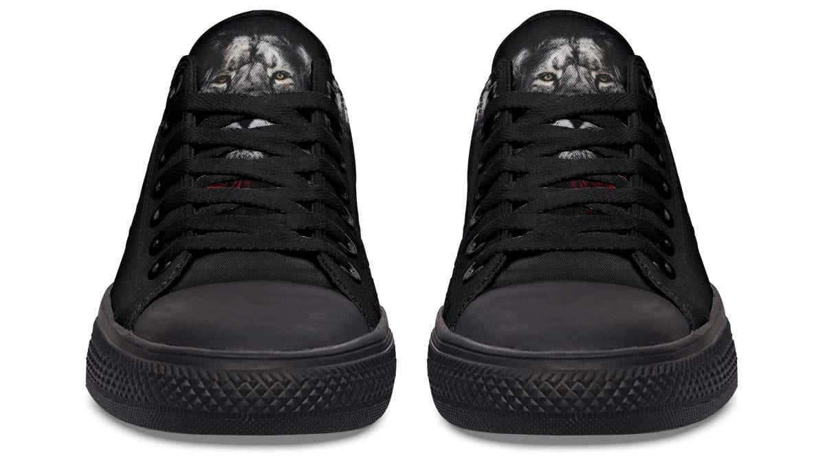 Lion and Rose Black Lowtop Sneaker