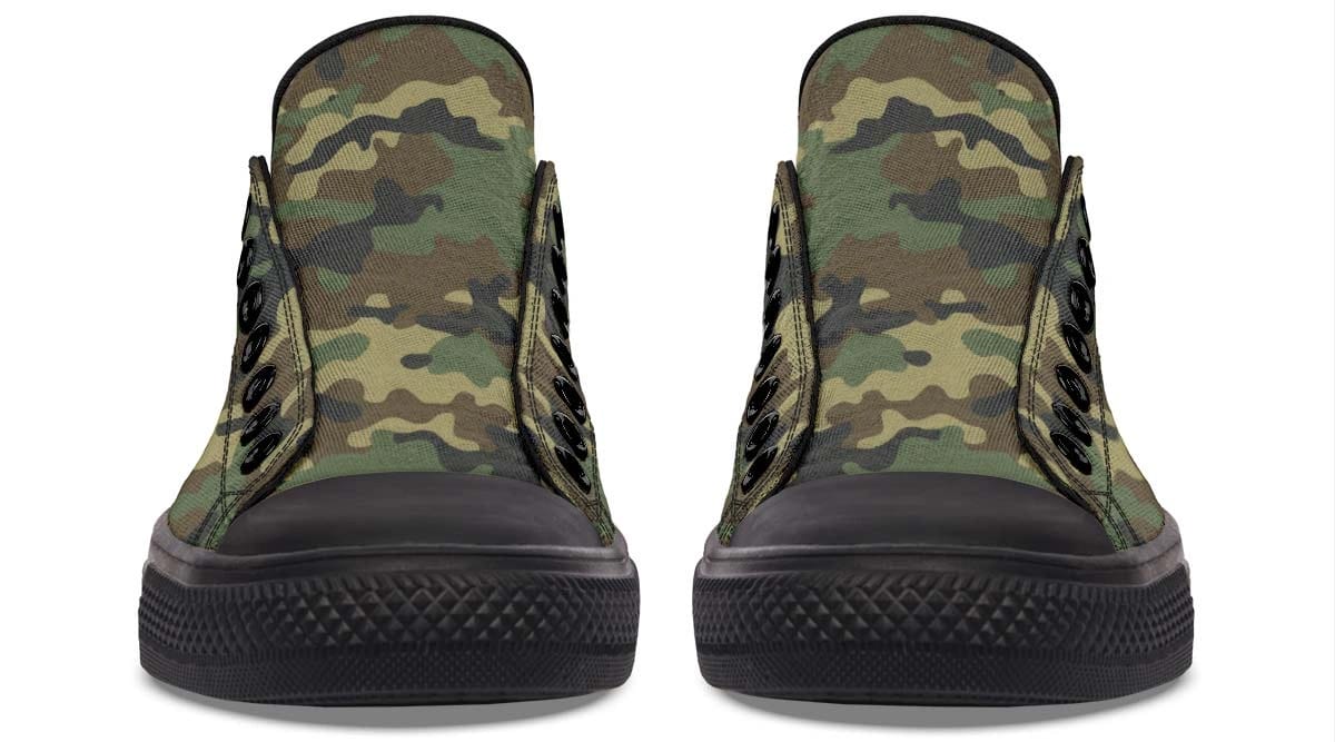 Military Camo Pattern Lowtop Sneaker