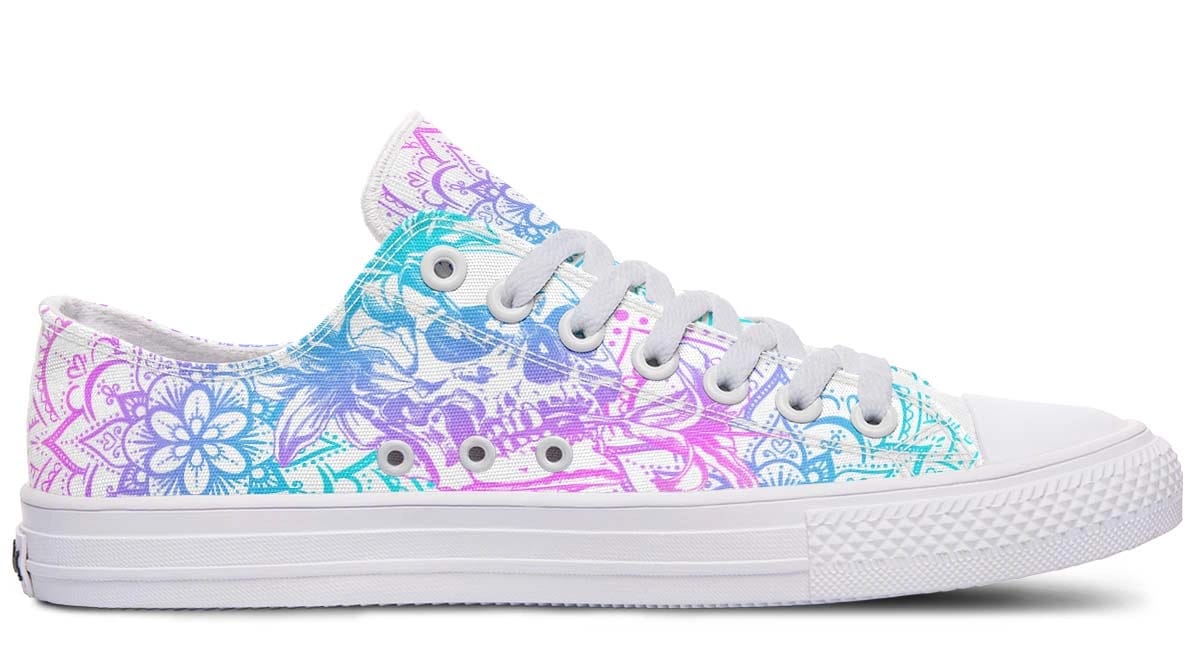 Lily Flower Skull Lowtop Sneaker