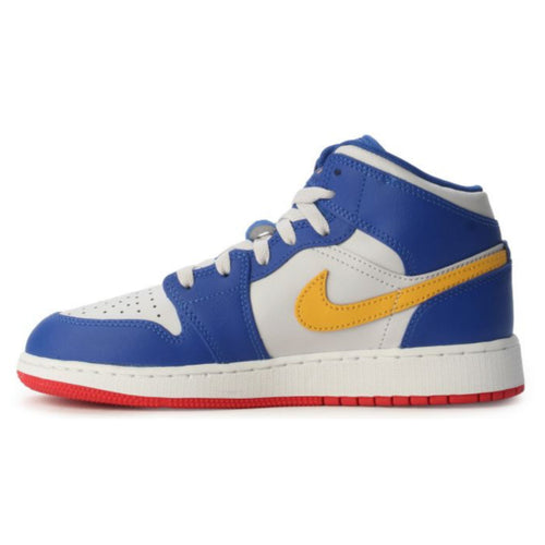 Jordan 1 Mid Racer Blue Red Gold (GS)