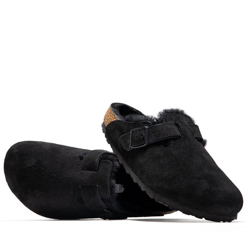 Birkenstock Boston Shearling Suede - Black