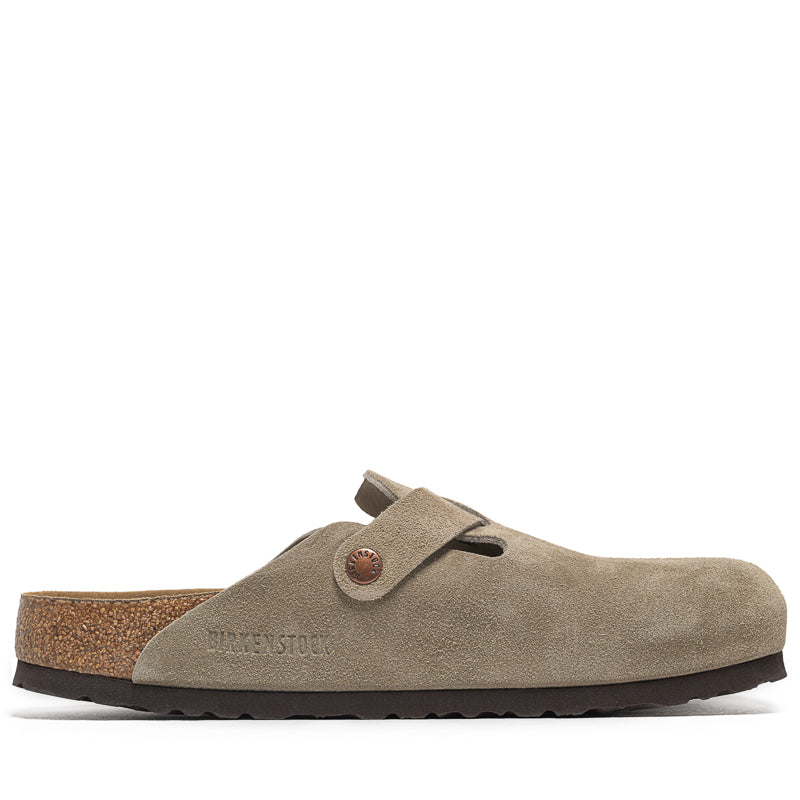 Birkenstock Boston Soft Footbed Suede - Taupe
