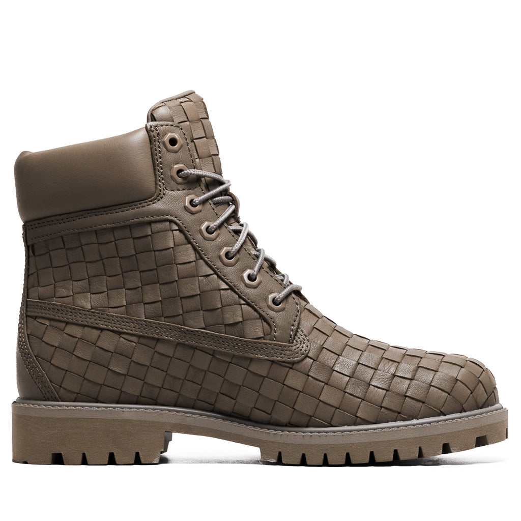 Timberland Textured Premium 6 Lace Up Boot Olive Full Grain
