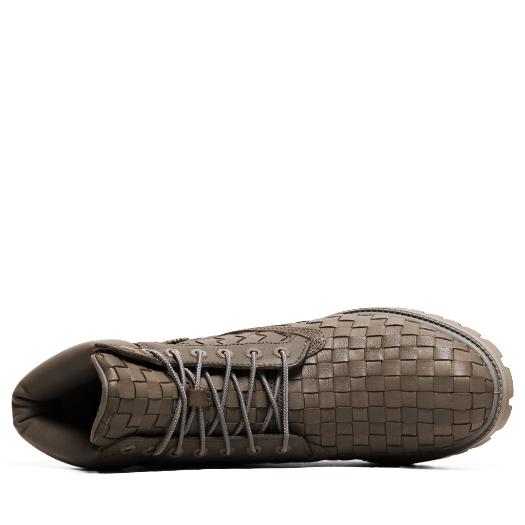 Timberland Textured Premium 6 Lace Up Boot Olive Full Grain