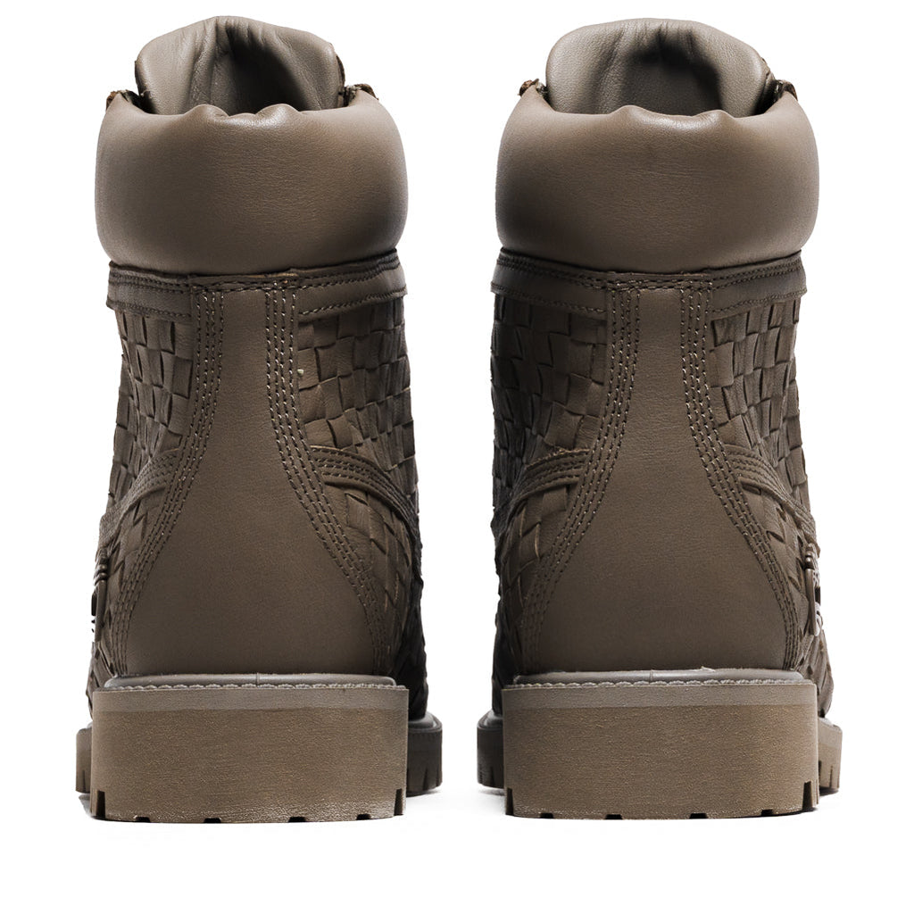 Timberland Textured Premium 6 Lace Up Boot Olive Full Grain