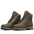 Timberland Textured Premium 6 Lace Up Boot Olive Full Grain