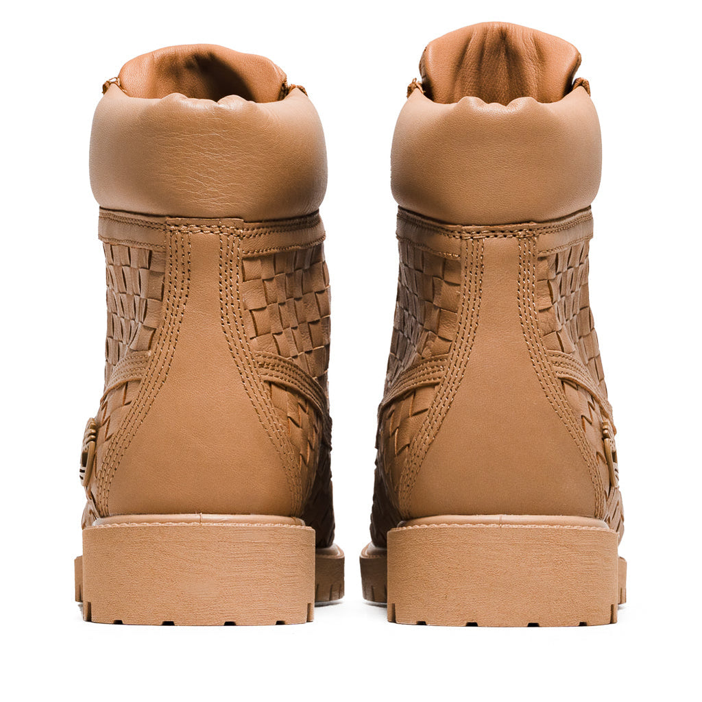 Timberland Textured Premium 6 Lace Up Boot Medium Beige Full Grain