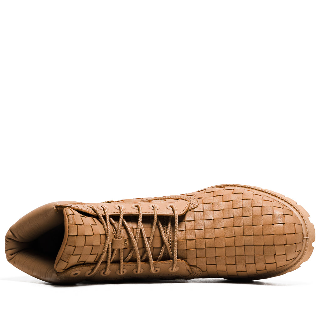 Timberland Textured Premium 6 Lace Up Boot Medium Beige Full Grain