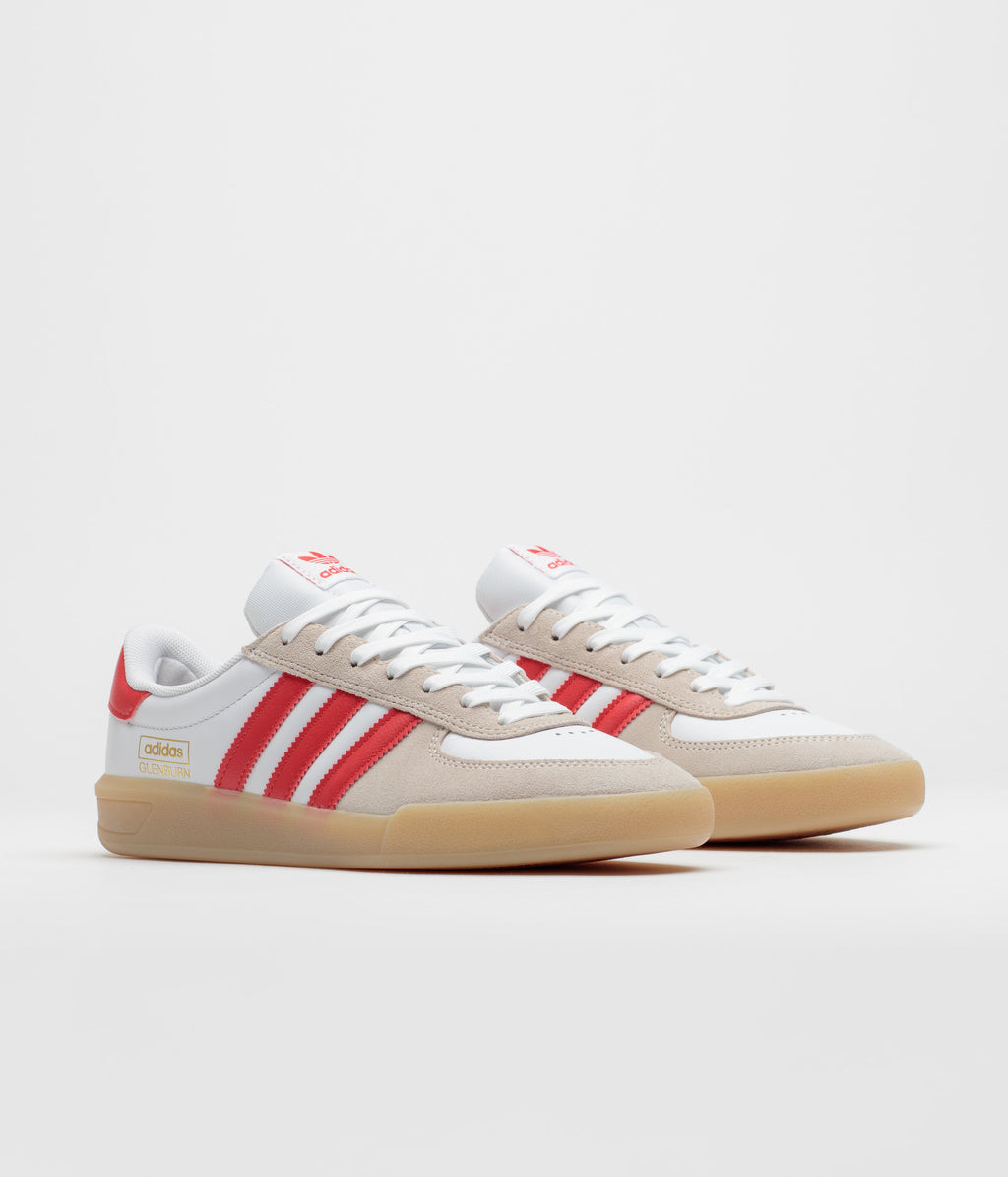 Adidas Glenburn Shoes - FTWR White / Better Scarlet / Gum 3