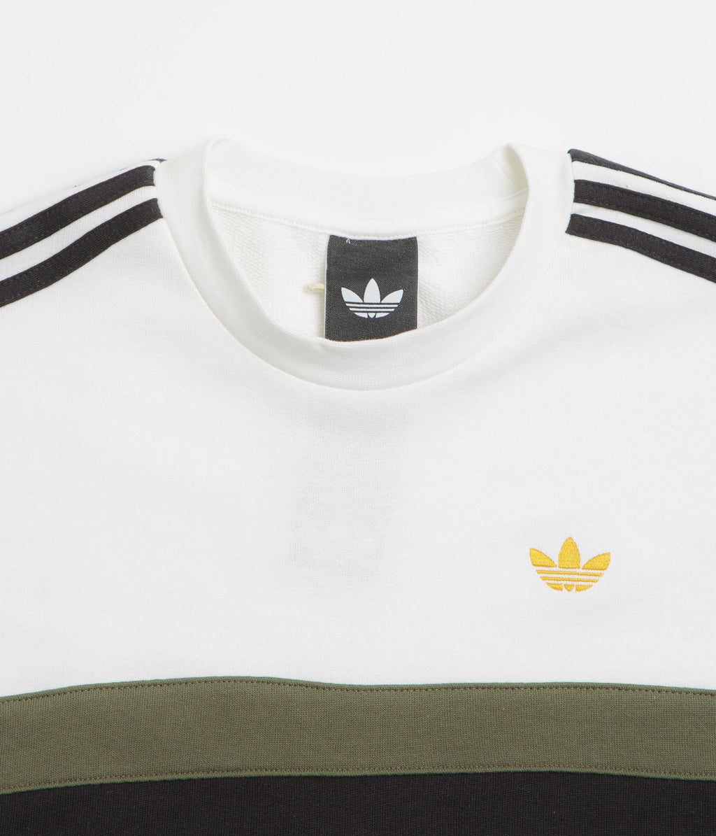 Adidas OG Crewneck Sweatshirt - Core White / Olive Strata / Black