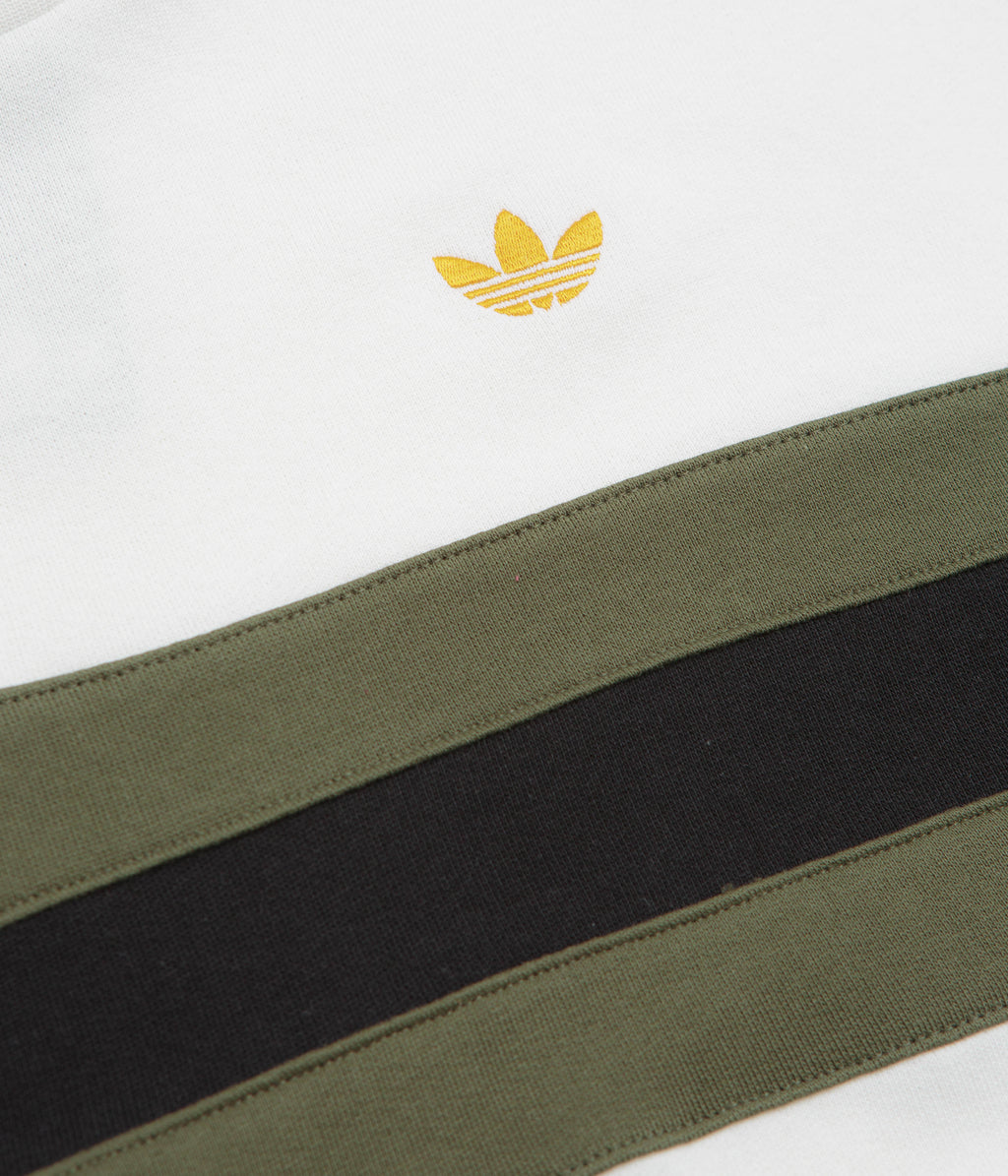 Adidas OG Crewneck Sweatshirt - Core White / Olive Strata / Black