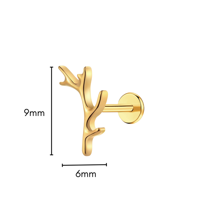 Antler Flat Back Stud (left)