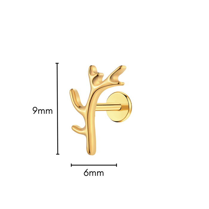 Antler Flat Back Stud (right)