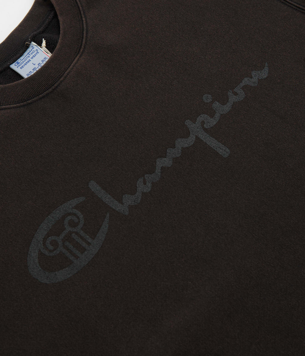 Champion x Aries Decentralised Crewneck Sweatshirt - Black