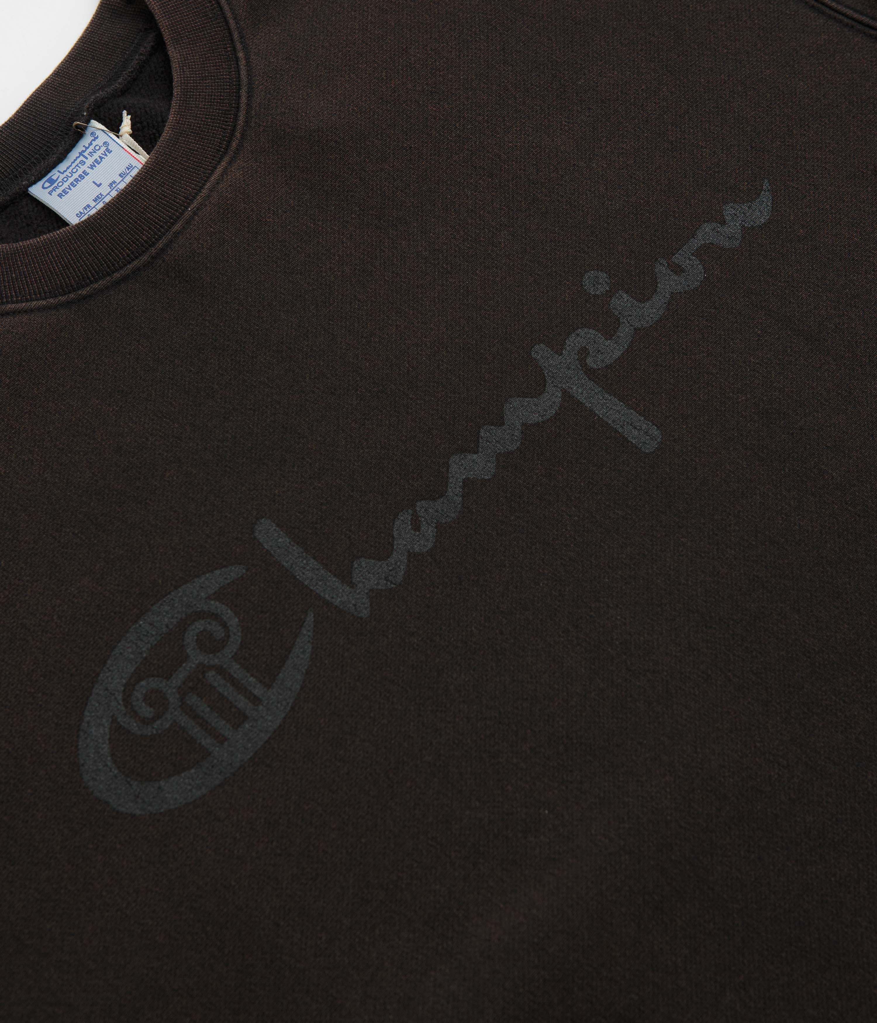 Champion x Aries Decentralised Crewneck Sweatshirt - Black
