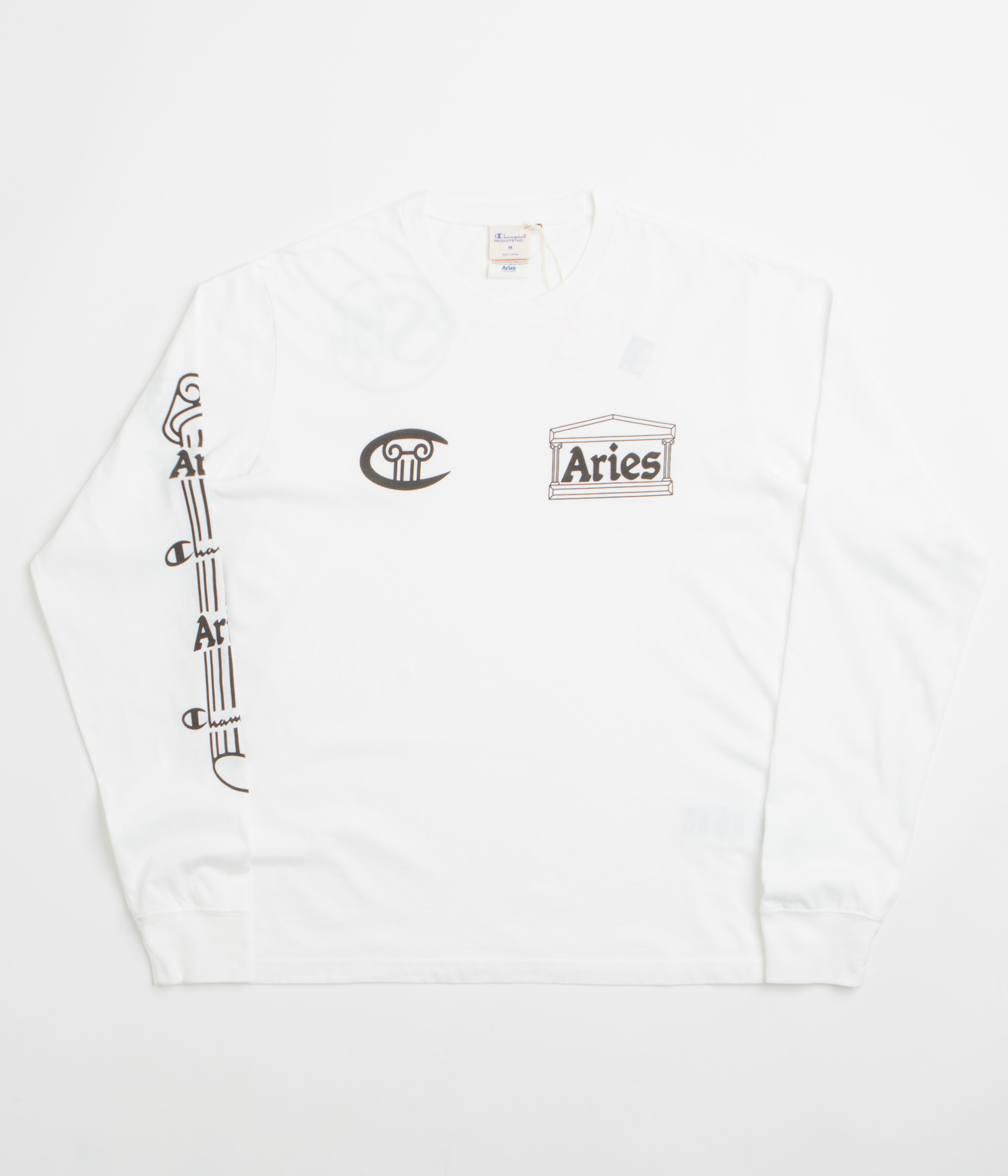 Champion x Aries Stars Long Sleeve T-Shirt - White