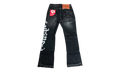 Godspeed OG Logo Grey Washed Denim Flared Jeans