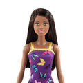 Barbie Anziehpuppe mit Schmetterlingskleid – Mattel | Langes schwarzes Haar