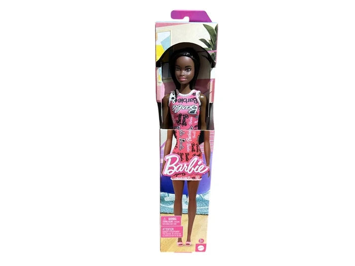 Barbie Mattel Anziehpuppe mit schwarzem Haar und dunkler Hautfarbe, Herkunft-Aussehen Afrika
