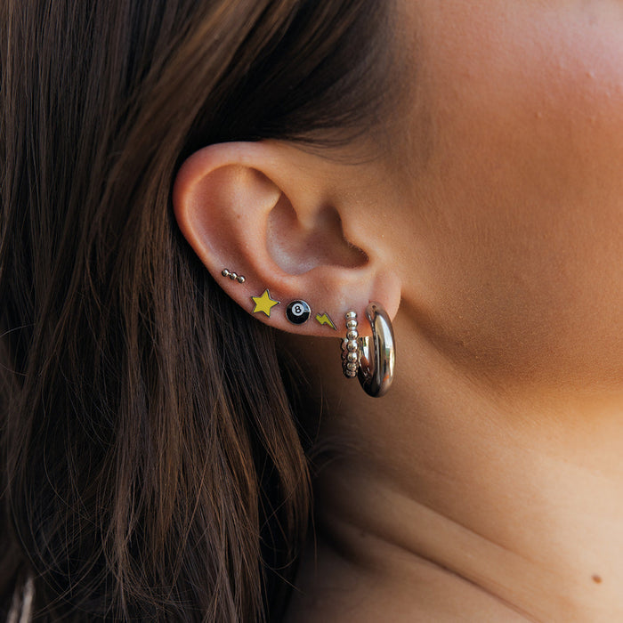 Beaded Bar Flat Back Stud
