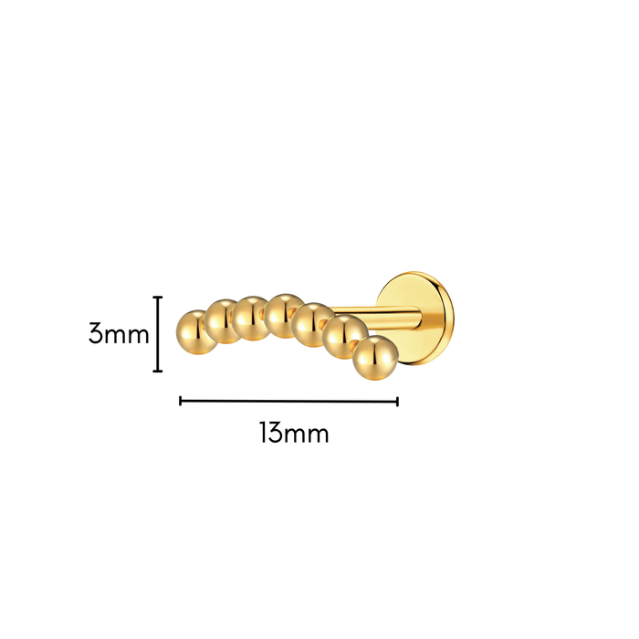 Beaded Crawler Flat Back Stud