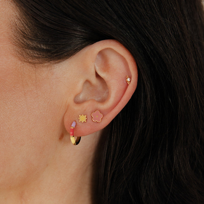 Beaded Halo Flat Back Stud