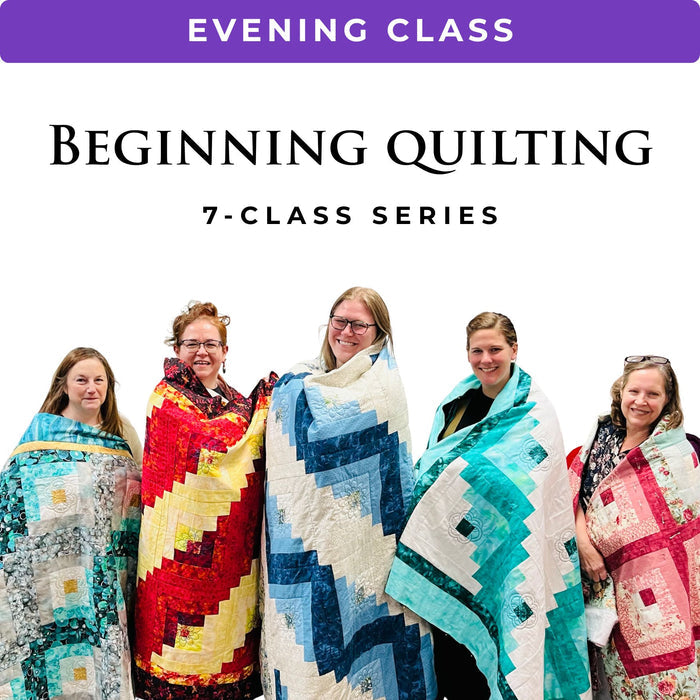 Beginning Quilting Class: Log Cabin Quilt - Evening - MON 10/5-11/16