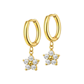 Blossom Charm Hoops