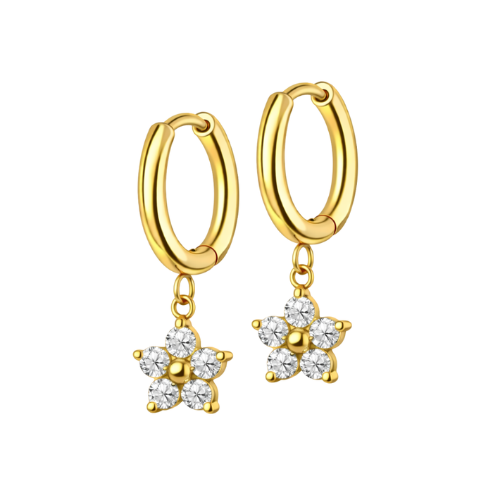 Blossom Charm Hoops